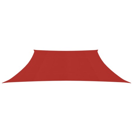 vidaXL Toldo de vela HDPE rojo 160 g/m² 4/5x3 m