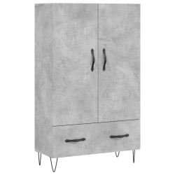 vidaXL Aparador alto madera de ingeniería gris hormigón 69,5x31x115 cm