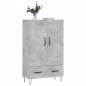 vidaXL Aparador alto madera de ingeniería gris hormigón 69,5x31x115 cm