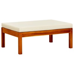 vidaXL Reposapiés de jardín 2 unidades madera maciza de acacia