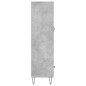 vidaXL Aparador alto madera de ingeniería gris hormigón 69,5x31x115 cm
