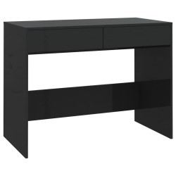 vidaXL Escritorio de madera contrachapada negro 101x50x76,5 cm