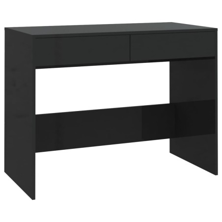 vidaXL Escritorio de madera contrachapada negro 101x50x76,5 cm