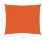 vidaXL Toldo de vela HDPE naranja 160 g/m² 3,6x3,6 m vidaXL Toldo de vela HDPE naranja 160 g/m² 3,6x3,6 m