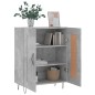 vidaXL Aparador de madera de ingeniería gris hormigón 69,5x34x90 cm