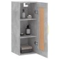 vidaXL Armario de pared madera ingeniería gris hormigón 34,5x34x90 cm vidaXL Armario de pared madera ingeniería gris hormigón 34,5x34x90 cm