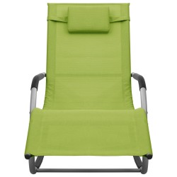 vidaXL Tumbona de textilene verde y gris