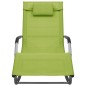 vidaXL Tumbona de textilene verde y gris vidaXL Tumbona de textilene verde y gris