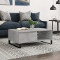 vidaXL Mesa de centro madera de ingeniería gris hormigón 90x60x35 cm