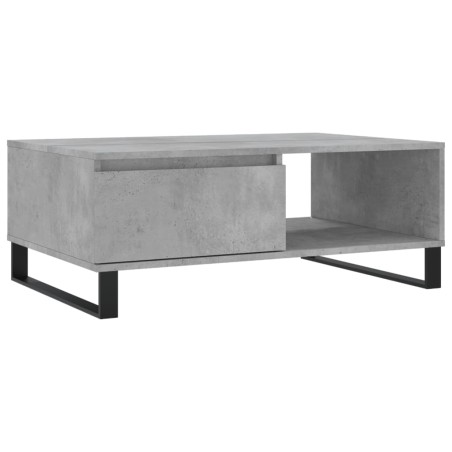 vidaXL Mesa de centro madera de ingeniería gris hormigón 90x60x35 cm