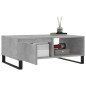 vidaXL Mesa de centro madera de ingeniería gris hormigón 90x60x35 cm