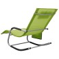 vidaXL Tumbona de textilene verde y gris vidaXL Tumbona de textilene verde y gris