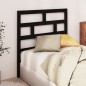 vidaXL Cabecero de cama madera maciza de pino negro 106x4x100 cm vidaXL Cabecero de cama madera maciza de pino negro 106x4x100 cm