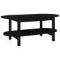 vidaXL Mesa de centro de madera maciza de pino negro 110x55x45 cm