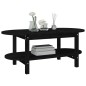 vidaXL Mesa de centro de madera maciza de pino negro 110x55x45 cm