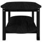 vidaXL Mesa de centro de madera maciza de pino negro 110x55x45 cm