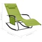 vidaXL Tumbona de textilene verde y gris vidaXL Tumbona de textilene verde y gris