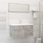 vidaXL Set muebles de baño 2 piezas madera contrachapada gris hormigón vidaXL Set muebles de baño 2 piezas madera contrachapada gris hormigón