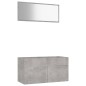 vidaXL Set muebles de baño 2 piezas madera contrachapada gris hormigón vidaXL Set muebles de baño 2 piezas madera contrachapada gris hormigón