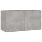 vidaXL Set muebles de baño 2 piezas madera contrachapada gris hormigón vidaXL Set muebles de baño 2 piezas madera contrachapada gris hormigón