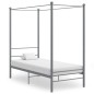 vidaXL Estructura de cama con dosel metal gris 90x200 cm vidaXL Estructura de cama con dosel metal gris 90x200 cm