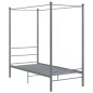 vidaXL Estructura de cama con dosel metal gris 90x200 cm vidaXL Estructura de cama con dosel metal gris 90x200 cm