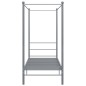 vidaXL Estructura de cama con dosel metal gris 90x200 cm vidaXL Estructura de cama con dosel metal gris 90x200 cm