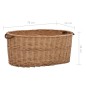 vidaXL Cesta para leña con asas de transporte sauce natural 78x54x34cm vidaXL Cesta para leña con asas de transporte sauce natural 78x54x34cm