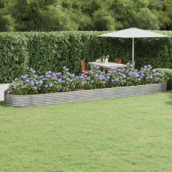 vidaXL Jardinera arriate acero recubierto polvo antracita 600x140x36cm