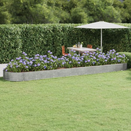 vidaXL Jardinera arriate acero recubierto polvo antracita 600x140x36cm