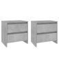 vidaXL Mesitas de noche 2 uds madera de ingeniería gris hormigón vidaXL Mesitas de noche 2 uds madera de ingeniería gris hormigón