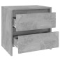 vidaXL Mesitas de noche 2 uds madera de ingeniería gris hormigón vidaXL Mesitas de noche 2 uds madera de ingeniería gris hormigón