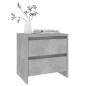 vidaXL Mesitas de noche 2 uds madera de ingeniería gris hormigón vidaXL Mesitas de noche 2 uds madera de ingeniería gris hormigón