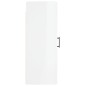 vidaXL Armario de pared madera ingeniería blanco brillo 34,5x34x90 cm vidaXL Armario de pared madera ingeniería blanco brillo 34,5x34x90 cm