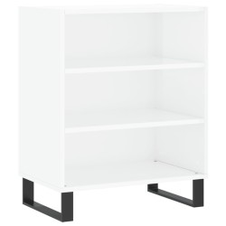 vidaXL Aparador madera de ingeniería blanco brillante 57x35x70 cm