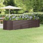 vidaXL Jardinera arriate acero recubrimiento polvo marrón 322x100x68cm vidaXL Jardinera arriate acero recubrimiento polvo marrón 322x100x68cm