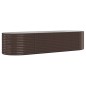 vidaXL Jardinera arriate acero recubrimiento polvo marrón 322x100x68cm vidaXL Jardinera arriate acero recubrimiento polvo marrón 322x100x68cm