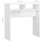vidaXL Mesa consola madera de ingeniería blanco brillo 78x30x80 cm
