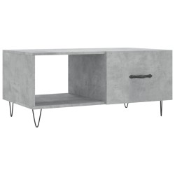 vidaXL Mesa de centro madera contrachapada gris hormigón 90x50x40 cm