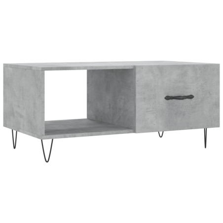vidaXL Mesa de centro madera contrachapada gris hormigón 90x50x40 cm