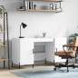 vidaXL Escritorio madera contrachapada blanco brillante 140x50x75 cm vidaXL Escritorio madera contrachapada blanco brillante 140x50x75 cm