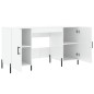 vidaXL Escritorio madera contrachapada blanco brillante 140x50x75 cm vidaXL Escritorio madera contrachapada blanco brillante 140x50x75 cm