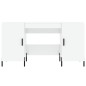 vidaXL Escritorio madera contrachapada blanco brillante 140x50x75 cm vidaXL Escritorio madera contrachapada blanco brillante 140x50x75 cm