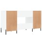 vidaXL Escritorio madera contrachapada blanco brillante 140x50x75 cm vidaXL Escritorio madera contrachapada blanco brillante 140x50x75 cm