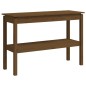 vidaXL Mesa consola de madera maciza de pino marrón miel 110x40x75 cm