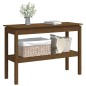 vidaXL Mesa consola de madera maciza de pino marrón miel 110x40x75 cm