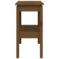 vidaXL Mesa consola de madera maciza de pino marrón miel 110x40x75 cm