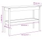 vidaXL Mesa consola de madera maciza de pino marrón miel 110x40x75 cm