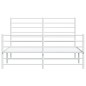 vidaXL Estructura cama metal con cabecero y estribo blanco 135x190 cm