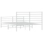 vidaXL Estructura cama metal con cabecero y estribo blanco 135x190 cm